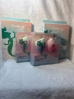 The Crème Shop Ariel Shore masks and Blend Fantasy Beauty Sponge Duo -